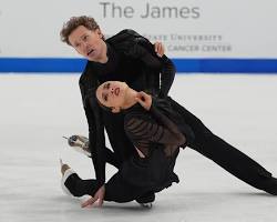 Image of Madison Chock and Evan Bates ice dancing 2026 Winter Olympics