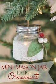 Mini Mason Jar Tea Light Ornament Christmas Jars Mini Mason Jars Mason Jar Tea Lights