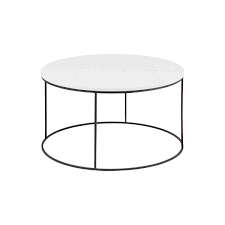 Comes in white with modern finish, it will be a charming addition in living room. Arlo Round White Marble Coffee Table Black Base Inhouse Collections