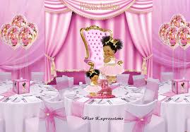 Princess Pink Gold Baby Shower Decorations Kit