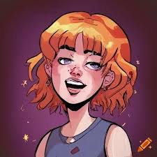 Kim Pine portrait with freckles and radiant smile