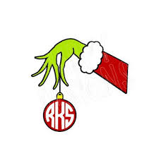 Grinch Hand Holding Ornament Svg File Christmas Applique Designs Grinch Face Svg Grinch Hands