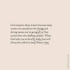 Her True Worth On Instagram Amy Klutinoty Follow God Has Brought You Out Into The Deep Waters In Faith Quotes Jesus Quotes Quotes About God