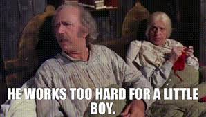 Charlie and the chocolate factory grandparents gif. Yarn He Works Too Hard For A Little Boy Willy Wonka The Chocolate Factory 1971 Video Gifs By Quotes 0d4da902 ç´—