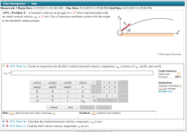 The total time of flight is 8 seconds. Class Management I Help Homework 3 Begin Date Chegg Com
