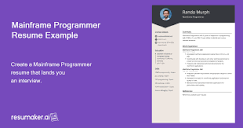 Mainframe Programmer Resume: Job Description, Sample & Guide