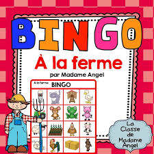A La Ferme French Farm Themed Bingo Game Bingo Games Bingo Theme