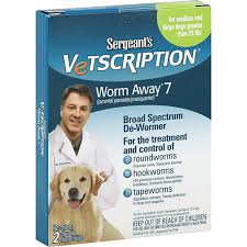 How should i use pyrantel (drontal worming for puppies)? Sergeants Vetscription Worm Away 7 Chewable Flavored Tablets Pet Foodtown