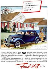 1937 Ford V 8 The Big Car Promotional Advertising Poster Car Advertising Automobile Advertising Classic Cars
