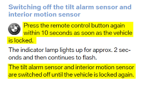 How to turn off the BMW alarm system
