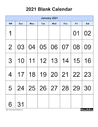 You should start your day with important tasks and necessary tasks, for this, you need a proper timetable. 2021 Blank Calendar Blank Portrait Orientation Free Printable Templates Free Download Distancelatlong Com