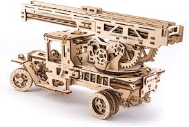 Solve all puzzles and keep your brain sharp. Amazon Com Ugears Wooden 3d Fire Truck Model Kit Lever Operated Rotatable Retractable Ladder Toys Games