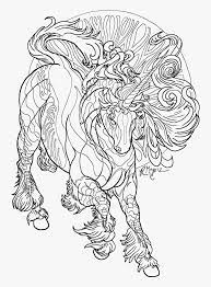 Mommy & baby unicorn love 5. Coloring Pages Of Unicorns Free Realistic Unicorn Download Realistic Unicorn Coloring Pages Hd Png Download Kindpng