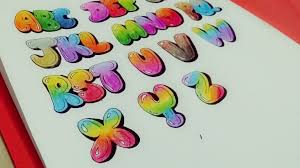How To Draw Color Uppercase Bubble Letters Bubble Drawing Bubble Letters Easy Graffiti
