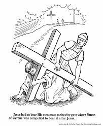 Each printable highlights a word that starts. Easter Bible Coloring Pages Jesus Carries The Cross Honkingdonkey Coloring Library