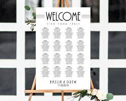 Art Deco Seating Chart Template Great Gatsby Seating Chart Art Nouveau Seating Chart Wedding Seating Chart Poster Seating Plan 4 Sizes