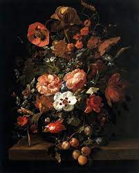 New cross stitch motifs (ethnic cross stitch. Still Life With Flowers And Fruit By Rachel Ruysch Art Still Life Painting Flower Painting
