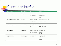 Customer Profile Is What A Business Creates To Develop A Clear Picture Of Their Target Ma Customer Profile Example Client Profile Business Plan Template Free