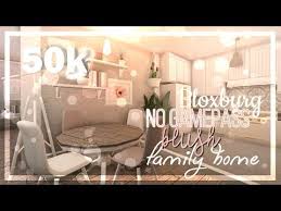 Bloxburg Blush Family Rp House No Gamepasses 50k Youtube Unique House Design Modern Family House House Layout Plans