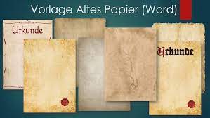 Powerpoint vorlagen kostenlos businesspräsentation technologie. Altes Papier Vorlage Im Word Format Kostenloser Download