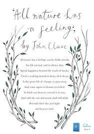 John Clare All Nature Has A Feeling Schone Worte Zitate Worter