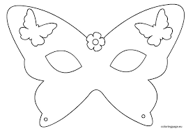 Butterfly Mask Template Coloring Page Animal Mask Templates Printable Coloring Masks Mask Template Printable