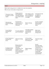 Introduction To Energy Worksheet In 2020 Energy Stores Nervous System Lesson Plans Literal Equations