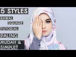 Antara gaya termudah untuk memakai tudung bawal adalah dengan melipat dua tudung bawal itu. 6 Styles Hijab Tutorial 2018 Cara Pakai Shawl Ep 40 Lifestyle Mari Berhijab Youtube Hijab Tutorial Style Hijab Simple Hijab