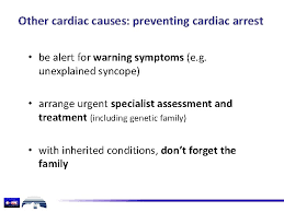 Cardiac arrest symptoms and causes. Cardiac Causes Of Cardiac Arrest Learning Outcomes This