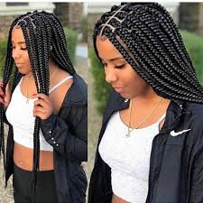 Mixing cornrows and loose box braids are just one way to implement this. Pin By Yazy Yaz On Coiffure Hair Styles Box Braids Hairstyles For Black Women Braids For Black Hair
