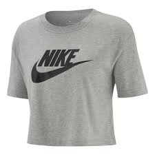 Shop for nike yankees tees, ny shirts, tank tops and more at mlbshop.com. Nike Sportswear Essential Crop T Shirt Damen Grau Schwarz Online Kaufen Tennis Point