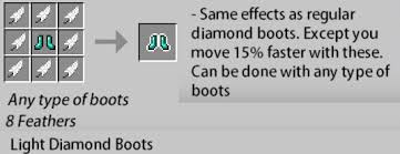 Crafting recipe for diamond boots. Minecraft Light Diamond Boots By Redballbomb On Deviantart