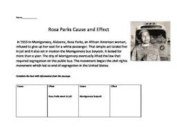 Rosa Parks Cause And Effect Rosa Parks Cause Effect