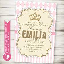 Flores lilas bautismo primer añito comunion nena. Kit Imprimible Corona Princesa Rosa Decora Tu Cumple
