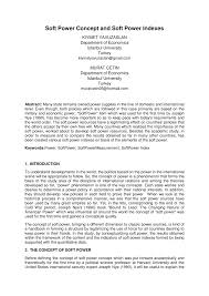 Pdf Soft Power Concept And Soft Power Indexes