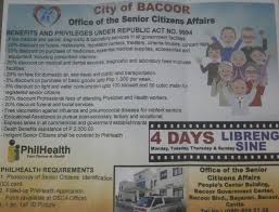 They are the person above 60. Benefits Office Of The Senior Citizens Affairs Bacoor Facebook