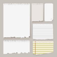 Notebook paper with sticky tape cartoon clipart image. Vector Pieces Of Torn Notebook Paper Clipart Image