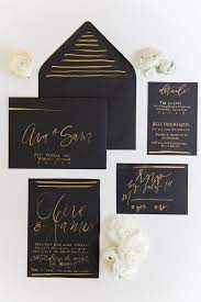 Organic Industrial Wedding Ideas In Black And Gold Black Wedding Invitations Wedding Invitation Cards Wedding Invitations