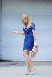 Champagne Lifestyle On A Beer Budget Fashion Lace Blue Dress Royal Blue Lace Dress Wedding Attire Guest