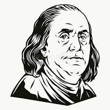 Benjamin-Franklin-Portrait vektor abbildung. Illustration von person