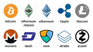 Various different crypto currencies logos. Cryptocurrency Logo Set Bitcoin Litecoin Ethereum Ethereum Royalty Free Cliparts Vectors And Stock Illustration Image 94526361