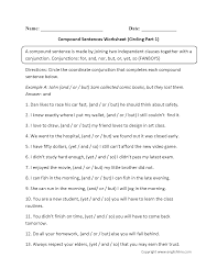 Circling Compound Sentences Worksheet Compound Sentences Complex Sentences Worksheets Simple And Compound Sentences