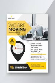Download Yellow Colored A4 Corporate Moving Flyer Psd Free Download Pikbest