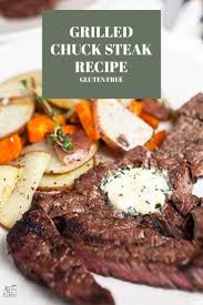 A marinade made with soy sauce. Grilled Chuck Steak Recipe In 2020 Grilled Chuck Steak Recipe Chuck Steak Recipes Grilled Steak Recipes