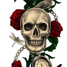 The combination of skull and rose makes a contrast between life and death. Badass Roses And Skulls Tattoo Sleeve For Print On Baby Rompers Tattoo Contest 99designs