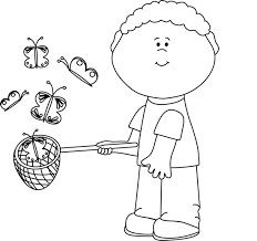 Black And White Clipart Images Of Butterflies Black And White Boy Catching Butterflies Clip Art Black And White Boy Catching Butterflies Image Butterfly Clip Art Clip Art Butterfly Images