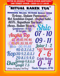 Kode Syair Hongkong Selasa 17 November 2020 Kumpulan Syair Toto