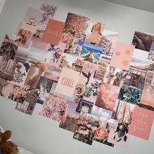 Peachy Pink Collage Kit Etsy Picture Wall Bedroom Wall Collage Decor Photo Walls Bedroom