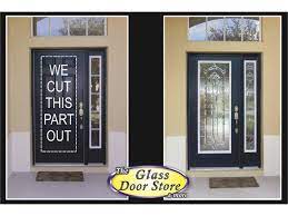 Then, accessorize the other shelves with a vase of fresh flowers or a small sculpture. Modern Front Door Side Glass Designs