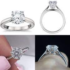 Tapered Cathedral Solitaire Top 4 Prongs Bottom 6 Prongs For Added Security I Love How The Tapered Cathedr Cathedral Solitaire Engagement Rings Bling